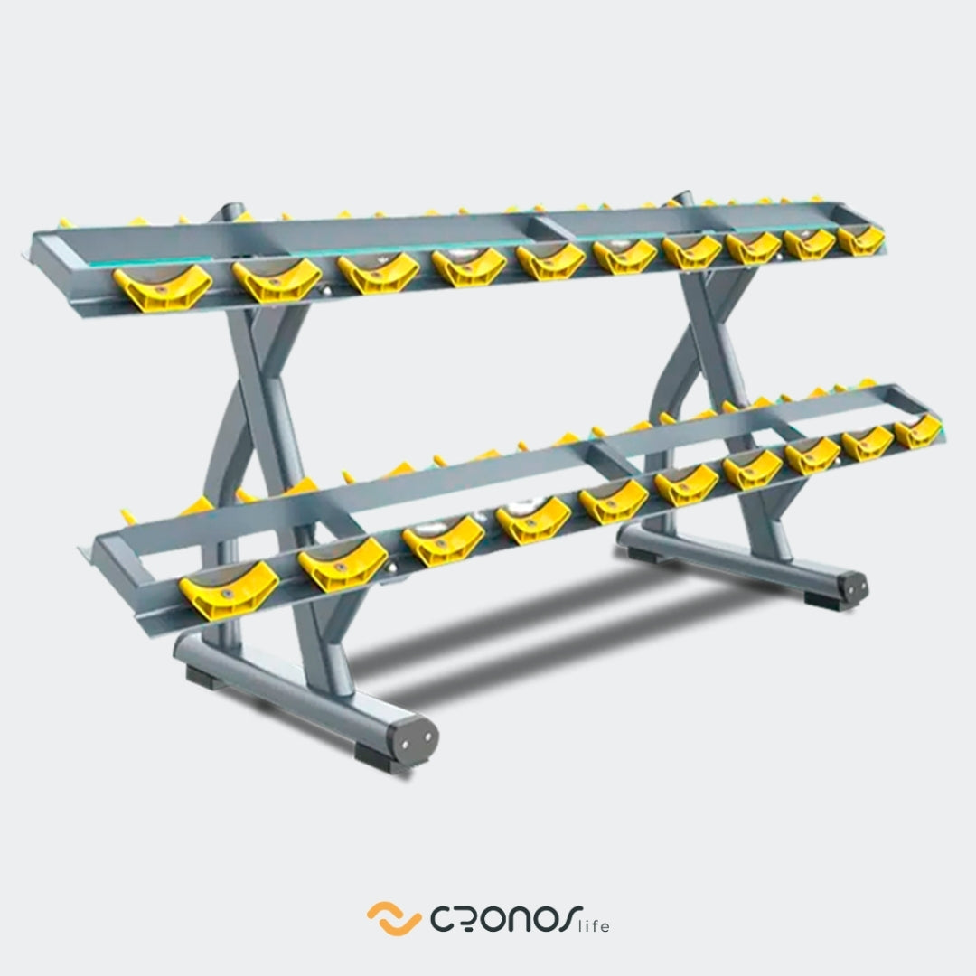 Rack Mancuernas 2 Niveles - Cronos Life