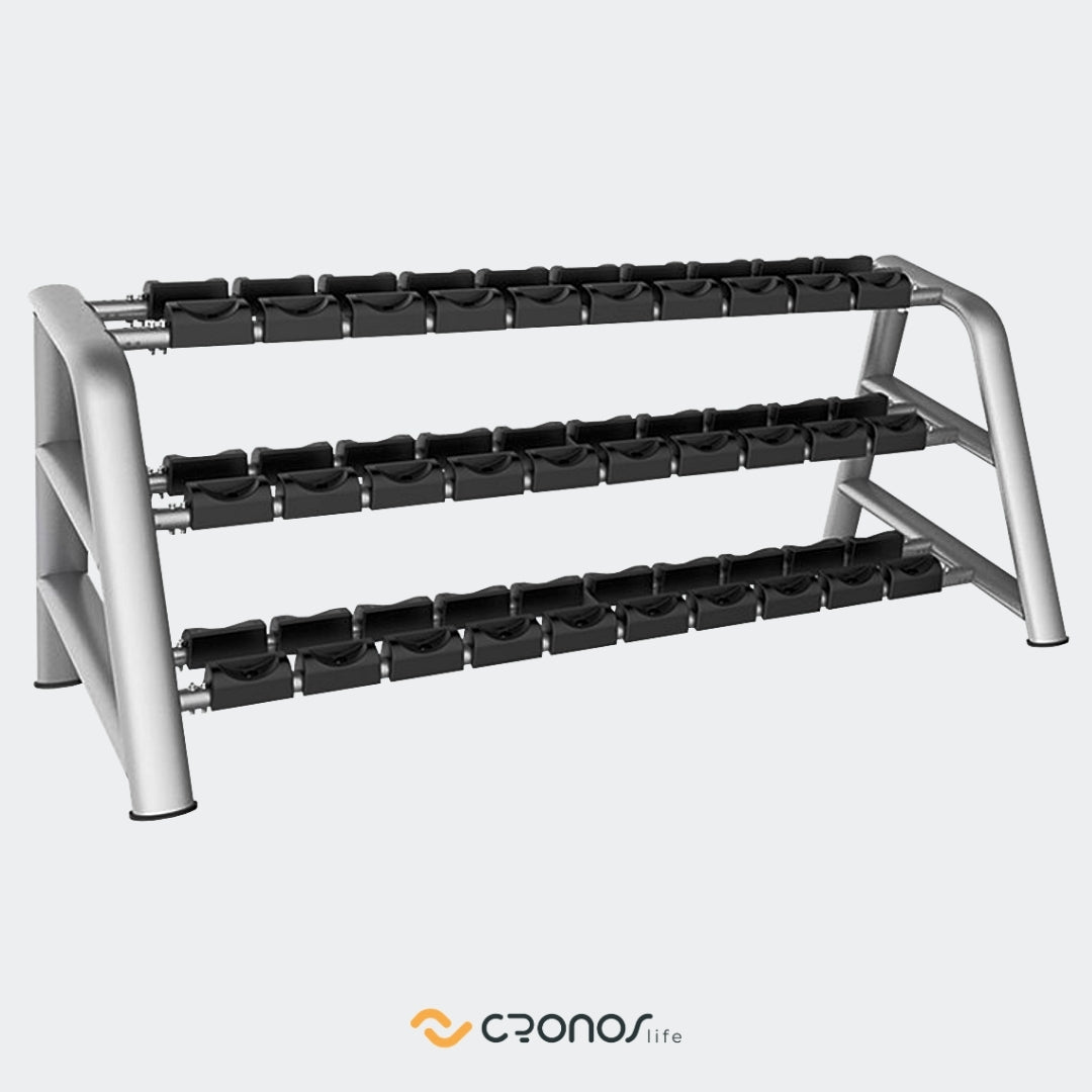 Rack de Mancuernas 3 Niveles V2 - Cronos Life