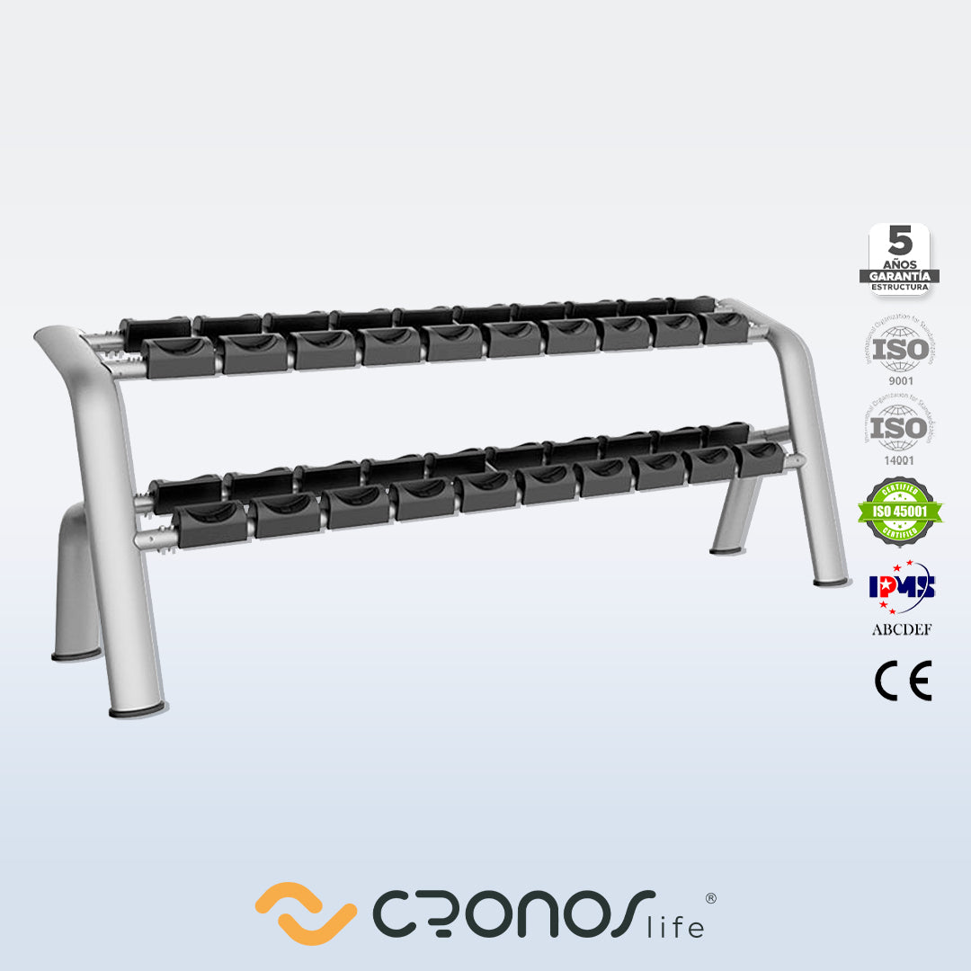 Rack Mancuernas 2 Niveles V2 - Cronos Life