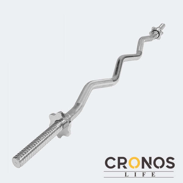 Barra curva cromada 1.50mt / 6kg - Cronos Life