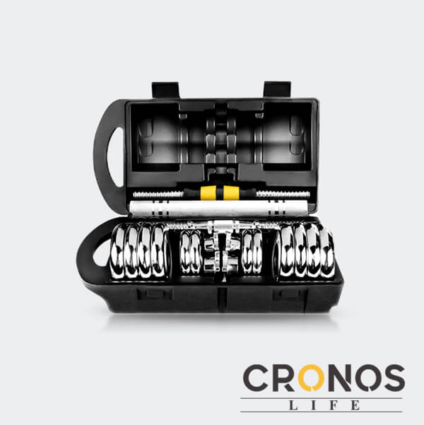 Set de Pesas Cromadas - Cronos Life