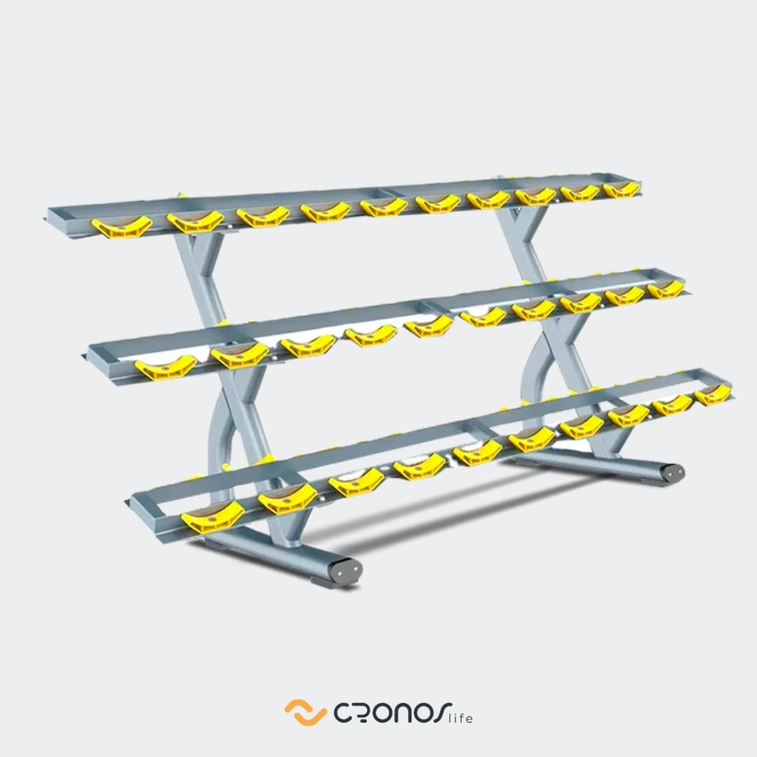 Rack Mancuernas 3 Niveles - Cronos Life