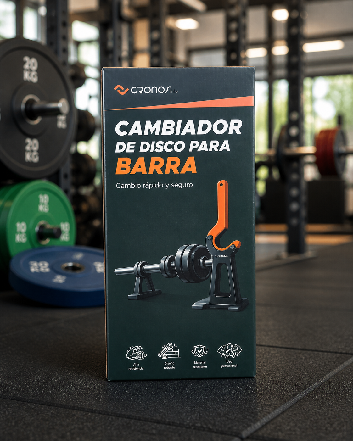 Cambiador de discos para barra